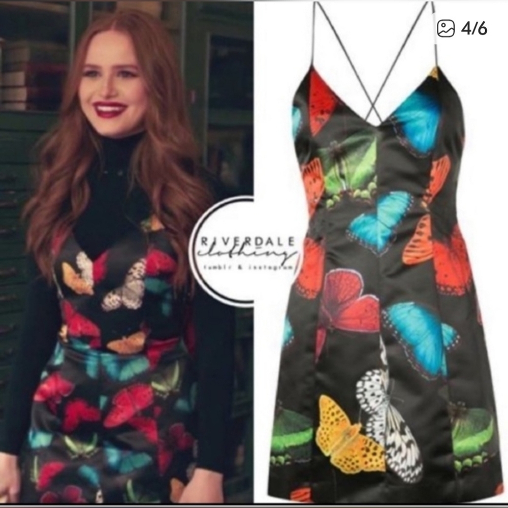 Alice + Olivia Tayla Butterfly Print Minidress Size 4 - Picture 12 of 15